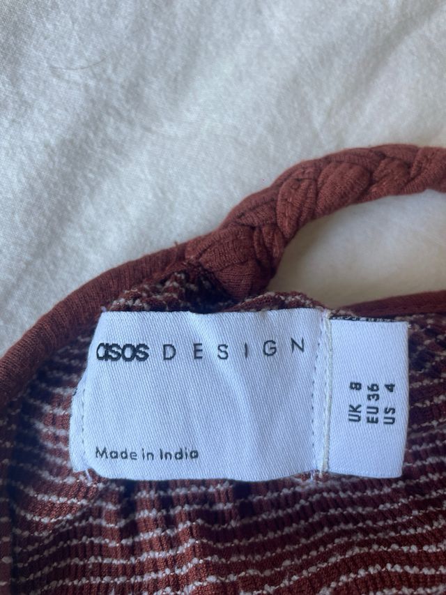 Vestido largo ASOS marrón