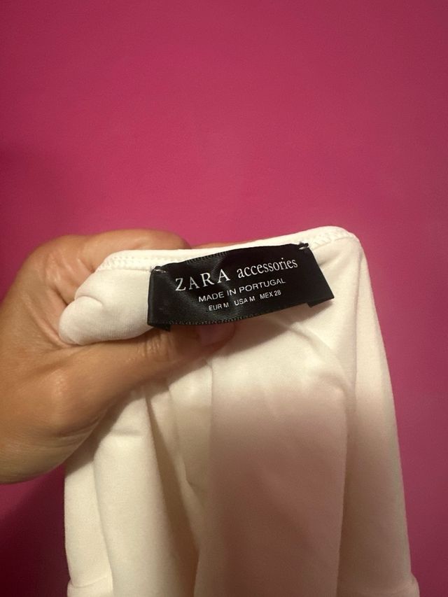 Body lentejuelas Zara blanco plateado