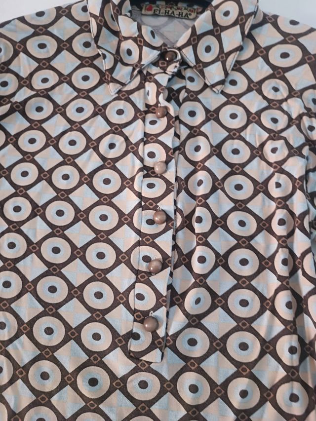 Abito Stile Anni '60/'70 FI-HA-HA Op Art