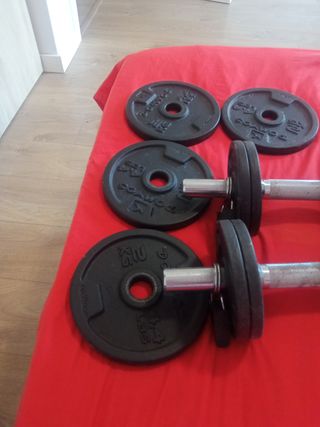 Pesas de gimnasio (2x2kg, 2x5kg)