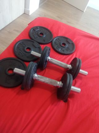 Pesas de gimnasio (2x2kg, 2x5kg)