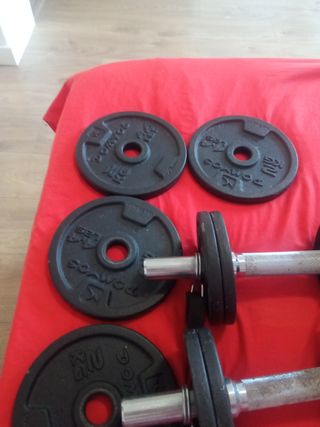 Pesas de gimnasio (2x2kg, 2x5kg)