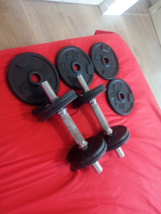 Pesas de gimnasio (2x2kg, 2x5kg)
