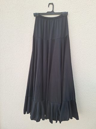 Falda flamenca negra talla única