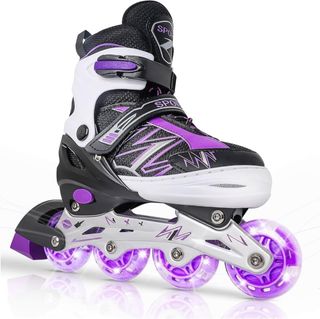 Patines en línea ajustables para niños color azul 