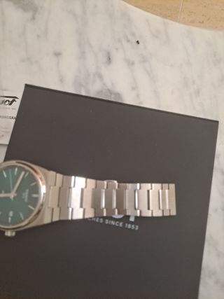 Reloj Tissot PRX Verde y Plateado