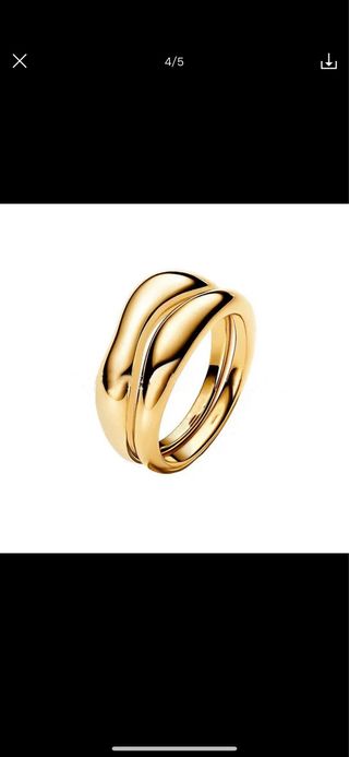 Anillo dorado con circonitas plata 925