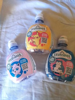 Bottigliette Levissima Pokémon vuote