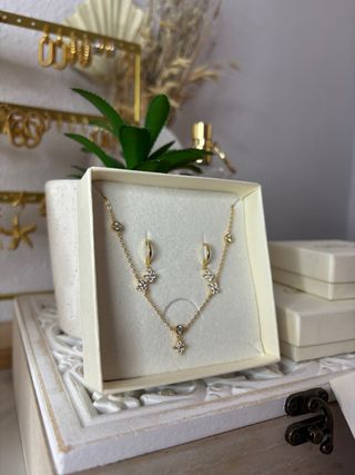 Conjunto Joyería Oro con Circonitas