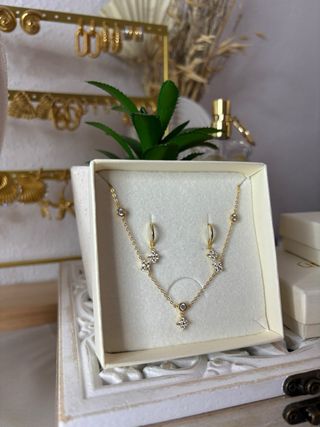 Conjunto Joyería Oro con Circonitas