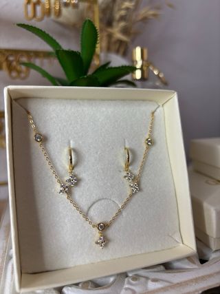 Conjunto Joyería Oro con Circonitas
