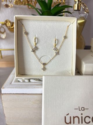 Conjunto Joyería Oro con Circonitas