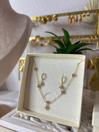 Conjunto Joyería Oro con Circonitas