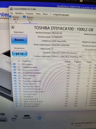 Disco meccanico Toshiba 1TB
