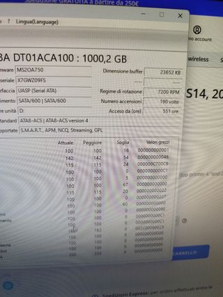 Disco meccanico Toshiba 1TB