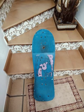 Patinete antiguo azul