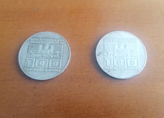 2 Monedas 100 Chelines plata! 