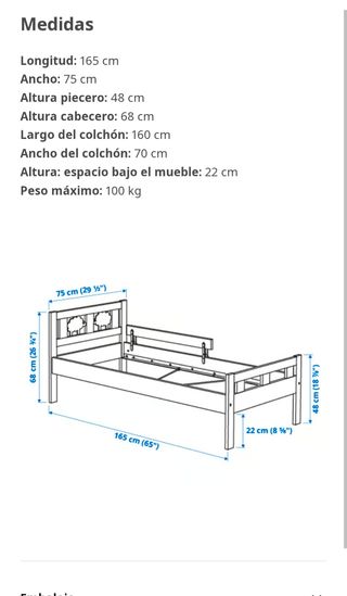 2 Camas infantil Ikea blanca
