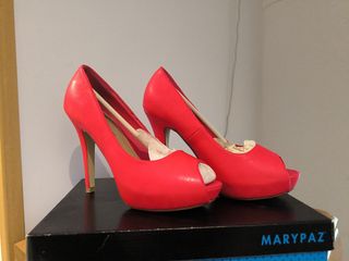Zapatos tacón Marypaz rojos mujer
