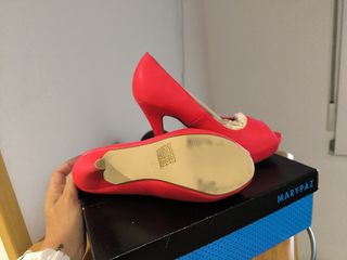 Zapatos tacón Marypaz rojos mujer