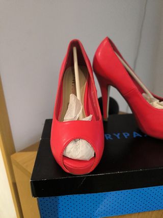 Zapatos tacón Marypaz rojos mujer