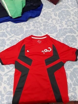 Camiseta Nike T90 Roja Negra.