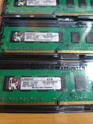 Kit 3 Módulos RAM DDR3 6GB 1333MHz Kingston