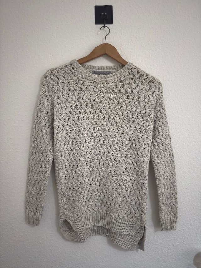 Jersey de punto trenzado Bershka.