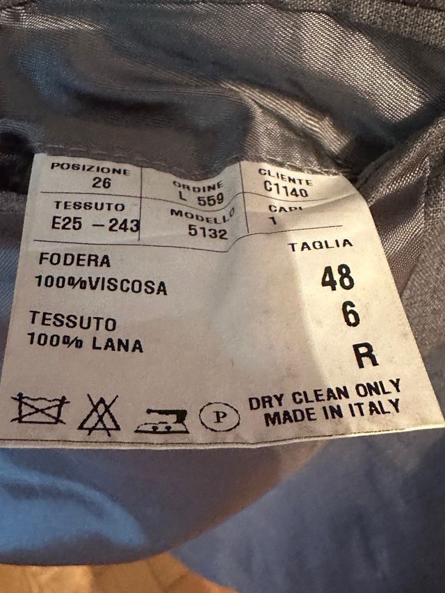 Abito uomo taglia 48 Made in Italy