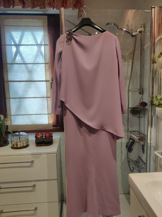 Vestido Madrina color malva