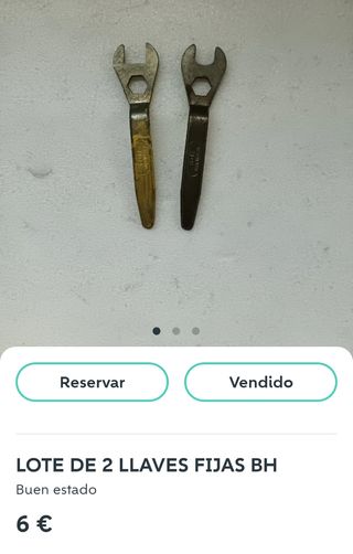 LOTE CAZOLETAS + 2 LLAVES FIJAS + 6 EJES PEDALIER 