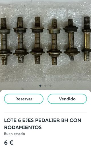 LOTE CAZOLETAS + 2 LLAVES FIJAS + 6 EJES PEDALIER 