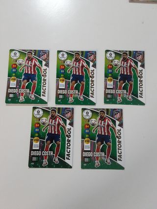 4 Cromos Diego Costa 2020-21 At. Madrid