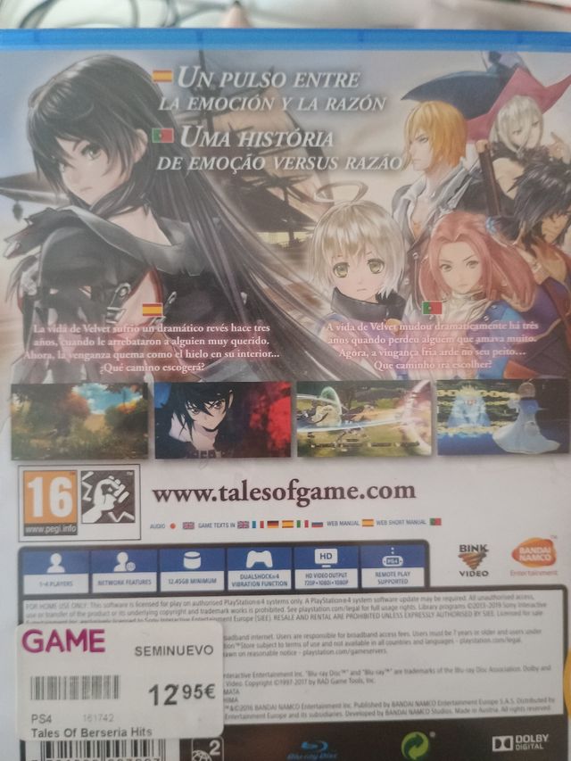 Tales of Berseria PS4 (PlayStation 4) Pal Esp