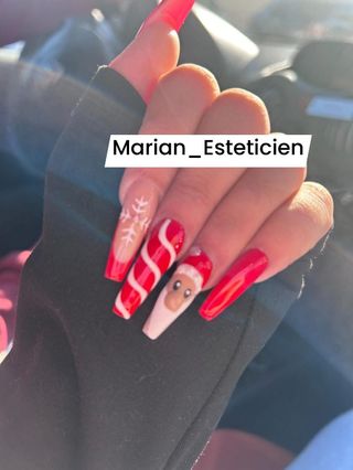 Uñas acrílicas_Semi_Decoración