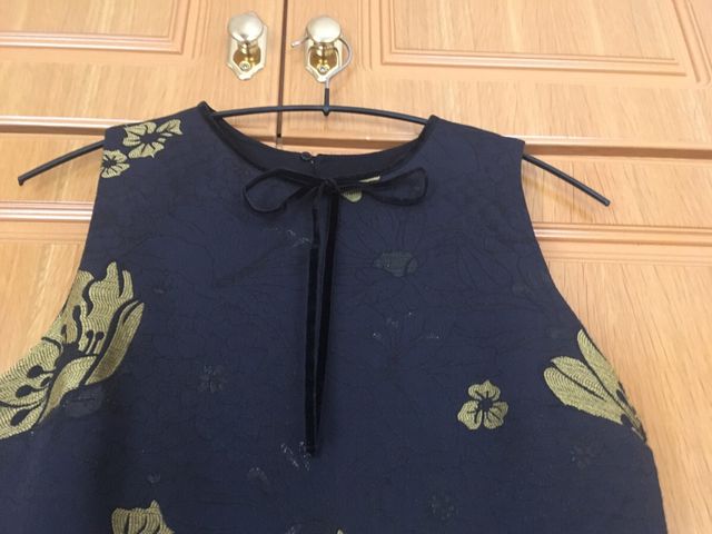 Vestido Negro-Dorado de Zara Talla M