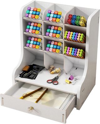 ✨ - Organizador de Escritorio de Madera Papelería