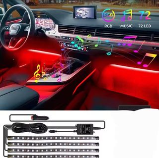 Kit Luces LED Interior Coche RGB Música