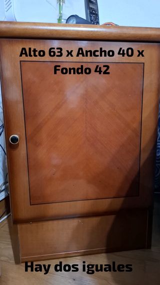 Armario de salón madera y cristal