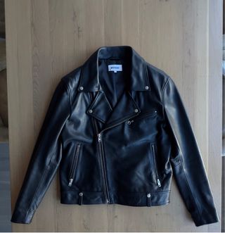 Chaqueta Biker Cuero Weekday Negra, hombre 