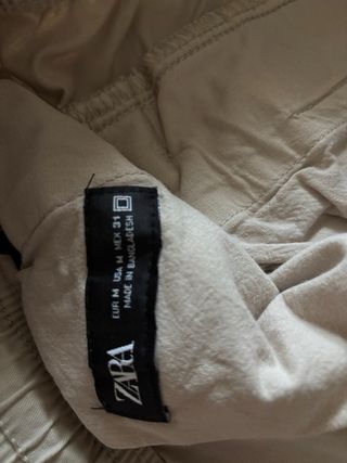 Pantalón Cargo Zara Beige
