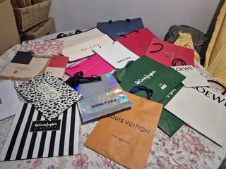 Lote de varios bolsas de papel, todos en buen esta