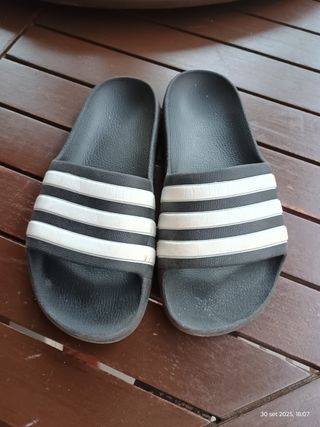 Adidas ciabatte nere/bianche 36