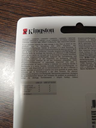 Pendrive Kingston 128GB USB 3.2 Nuevo