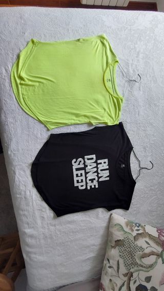 Lote 2 Camisetas Deportivas H&M Talla S/M