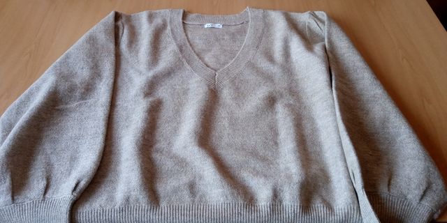 Jersey beige con hilo dorado talla XXXL