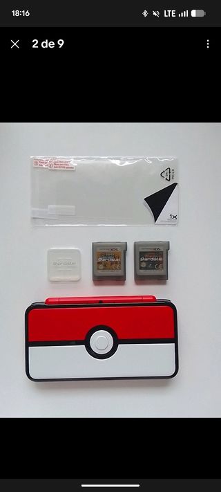Nintendo 2DS XL Poké Ball + 2 juegos
