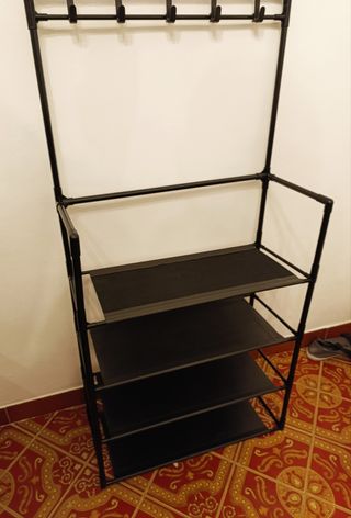 Appendiabiti 4 scarpiera stand rack Appendino nero