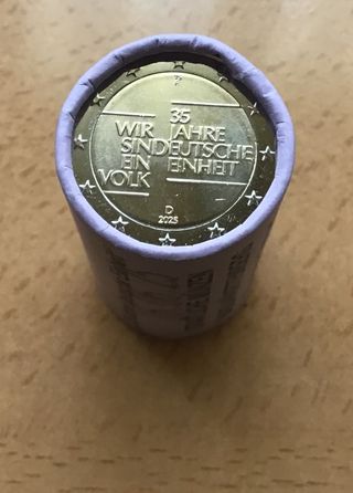 2 euros conm Alemania 35 Aniv unificación Año 2025