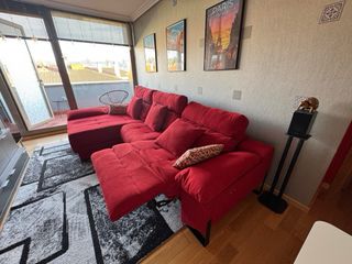 Chaiselongue 330cm 2 Relax Eléctricos Rojo